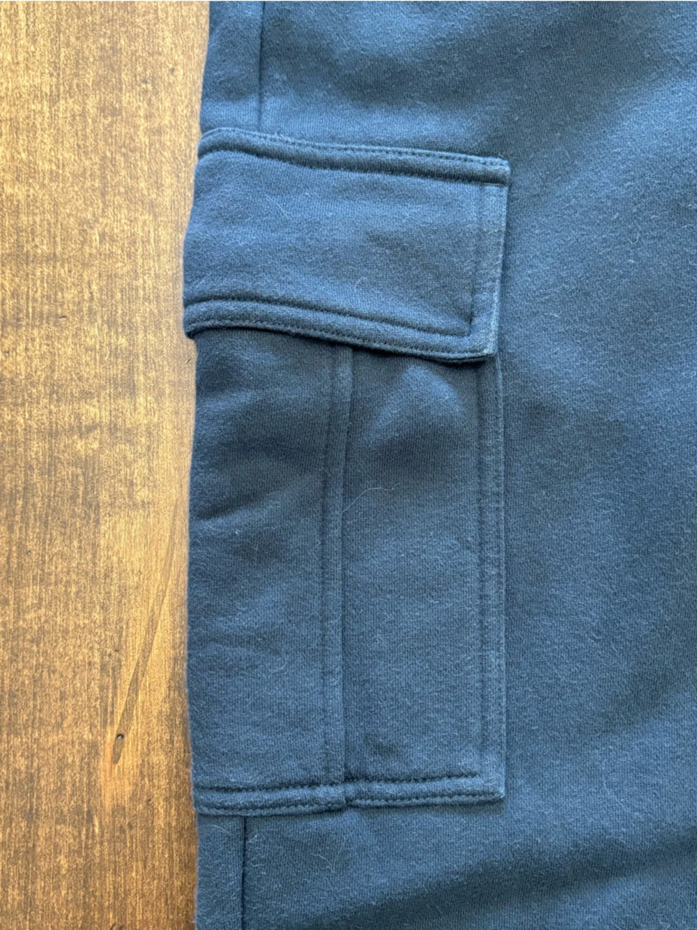 Tuff Athletics Cargo Joggers Size S NWOT Navy Fleece Utility Sweatpants - Picture 4 of 10